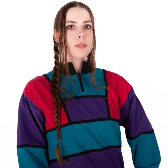 Vintage 90s Colorblock Sweatshirt - Picture 6 of 7